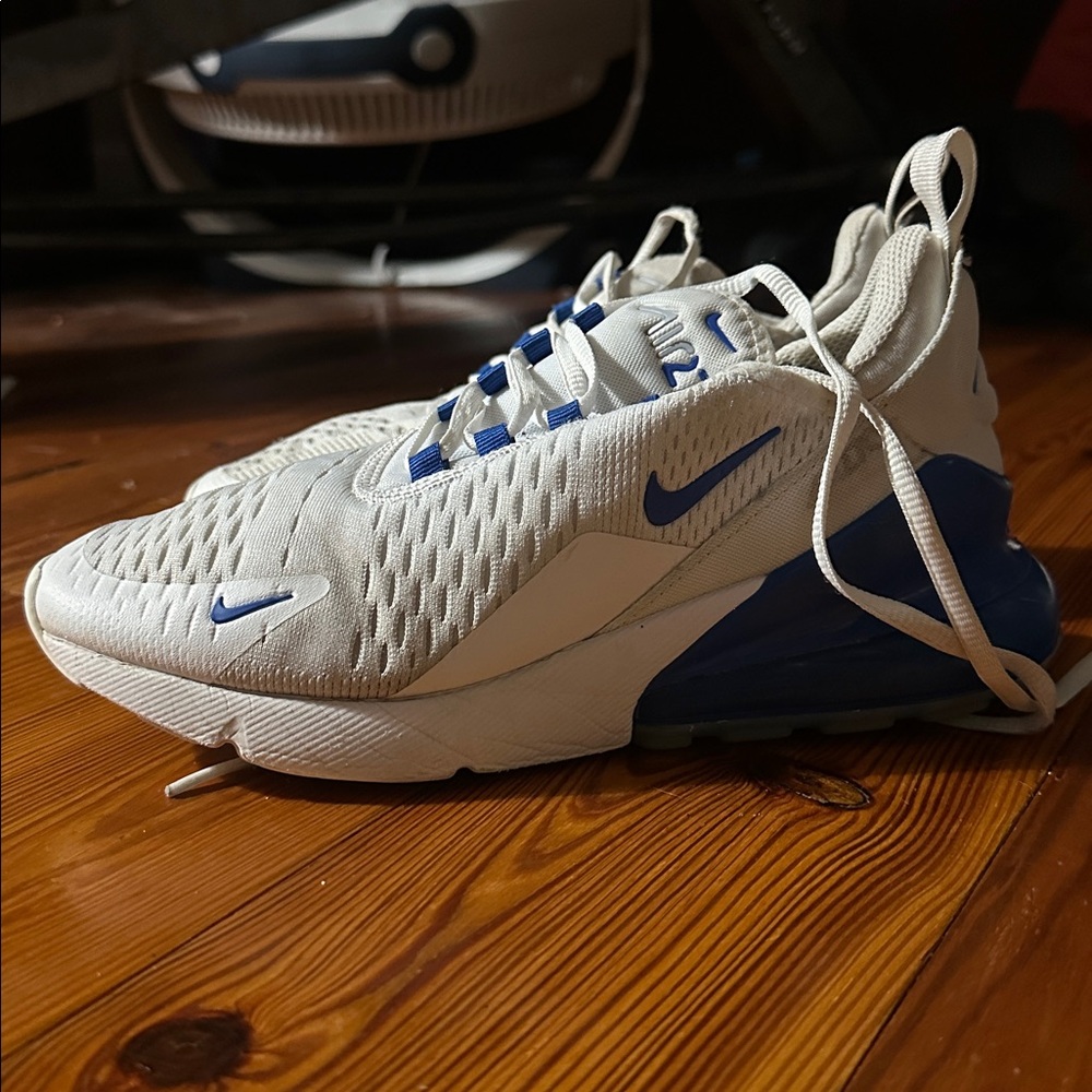 Youth Nike Air Max 270 White and Blue